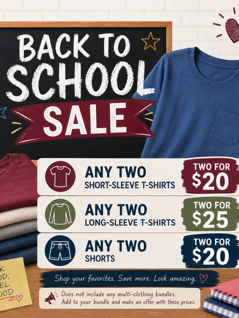 ✏️📚  Back to School Sale!! 🖍️🍏